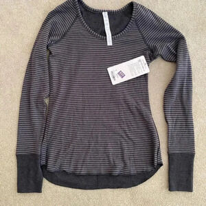 Lululemon Open Your Heart Long Sleeve Stripe Top